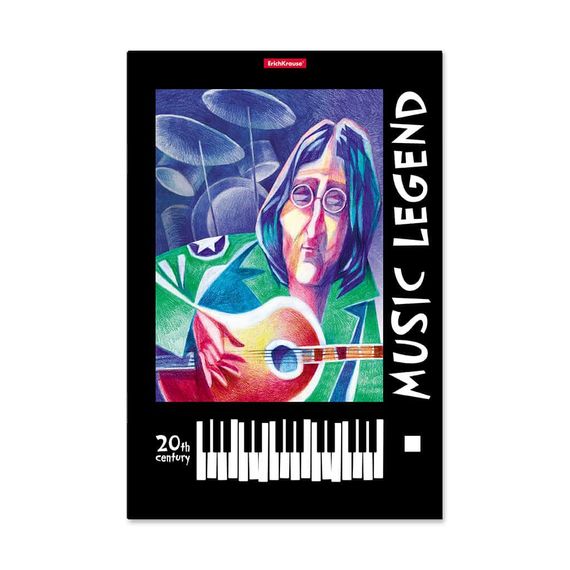 ERICH KRAUSE 53134 Тетрадь для нот А4 вертикальная 24л мелов "Music Legend", вертикальная ориентация