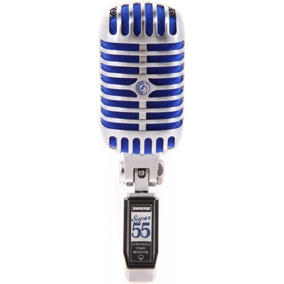 SHURE SUPER 55 Вокальный динамический микрофон винтажный суперкардиоидный, 60-17000 Гц, 2,2 мВ/Па, поворотный держатель со встроенной резьбой