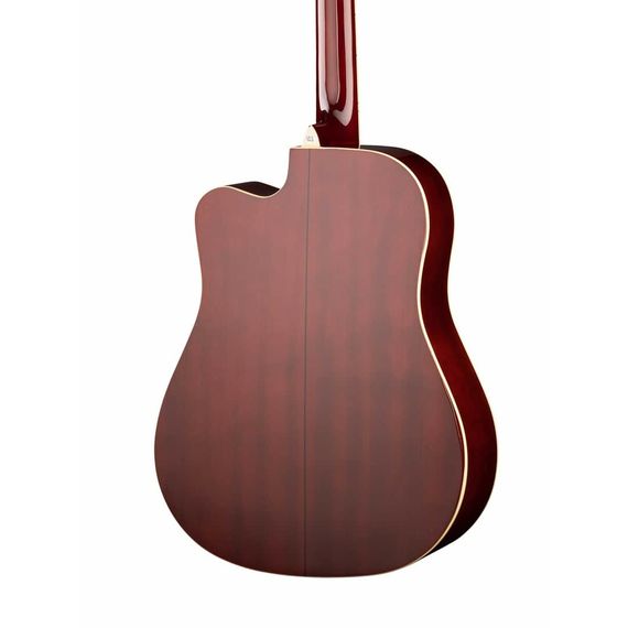 NARANDA DG220CWRS Акустическая гитара с вырезом 41", верхняя дека - ель, задняя дека - катальпа, гриф 43мм - красное дерево, накладка грифа - палисандр, бридж - палисандр, мензура 650мм, колковая механика - литая хромированная, цвет - темно-вишневый санберст