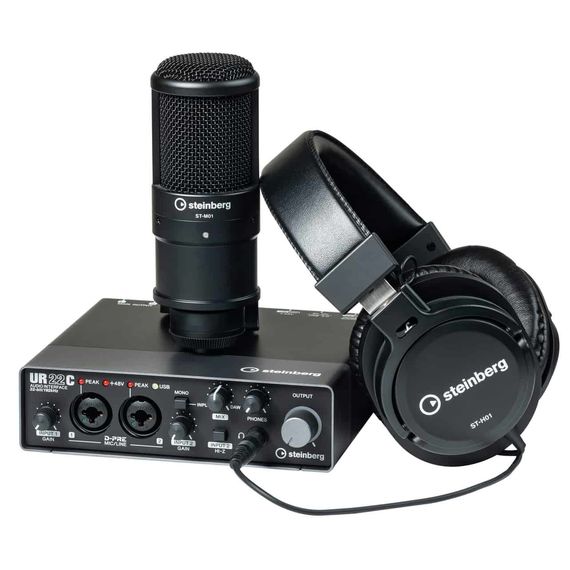 STEINBERG UR22C R Pack аудиоинтерфейс с 2x предусилителями D-PRE и разрешением записи 32-бит / 192 кГц