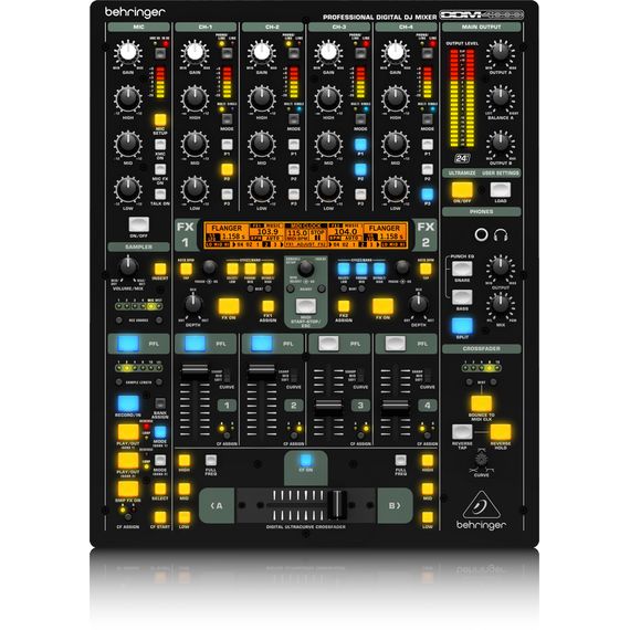 BEHRINGER DDM4000 цифровой DJ- микшерный пульт, 5 кан., 4 стерео+1 микрофонный вход