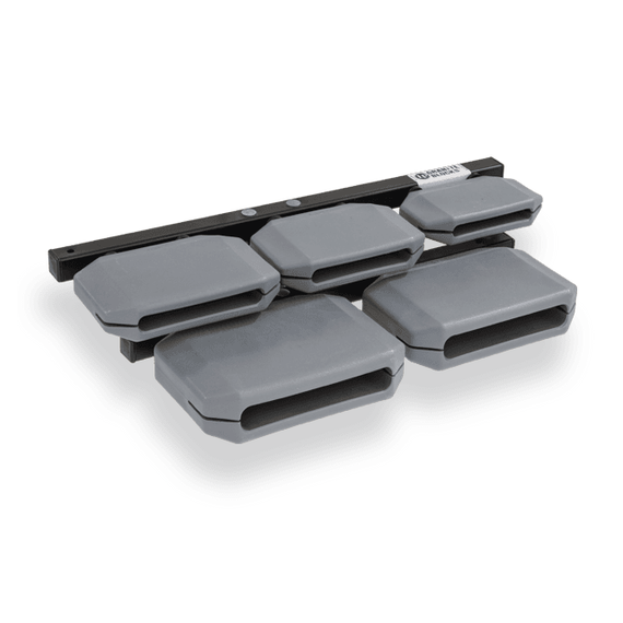 LP LP1210 Granite Blocks джем-блоки, комплект 5 шт. Комплект из 5 джем-блоков (современных вариаций древних китайских темпл блоков), настроенных в один звукоряд, с монтажным креплением Latin Percussion.