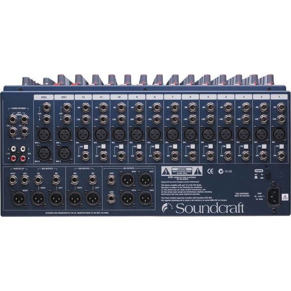 SOUNDCRAFT GB2R-12 микшер рэковый 12 моно, 2 стерео, 6 Aux, 2 подгруппы.