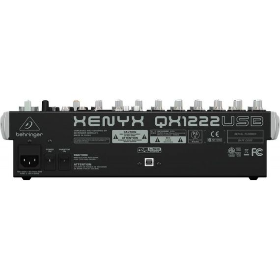 BEHRINGER XENYX QX1222USB-EU Пульт микшерный малошумящий премиум-класса