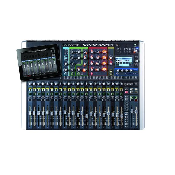 ​SOUNDCRAFT Si Performer 2 цифровой микшер, 24 мик/лин XLR входа, 16 XLR выходов, 22 фэйдера в одном слое, DMX выход