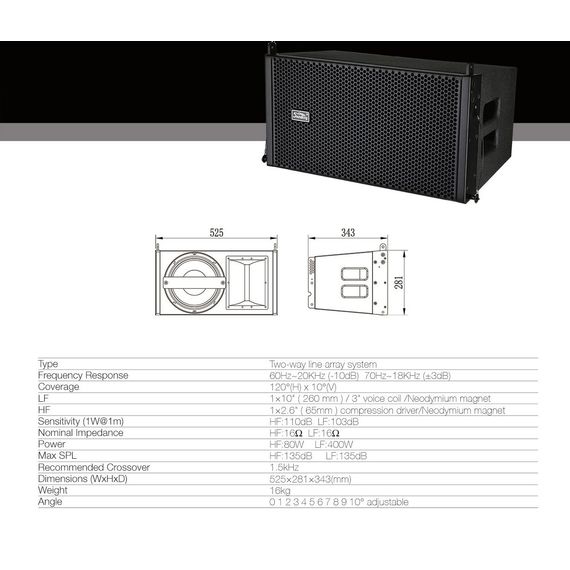 SOUNDKING G110 Акустическая система, элемент линейного массива, пассивный,