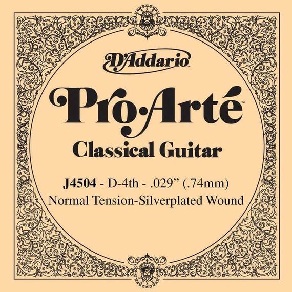 D'ADDARIO J4504 Pro-Arte Отдельная 4-ая струна для классической гитары, нейлон, норм. натяжение