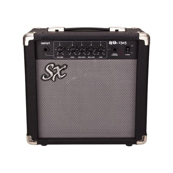 SX BA1565 Комбоусилитель для бас-гитары, 6,5", 15Вт, регуляторы Volume, High, Mid-high, Mid-low, Low, разъем для наушников, Over Drive