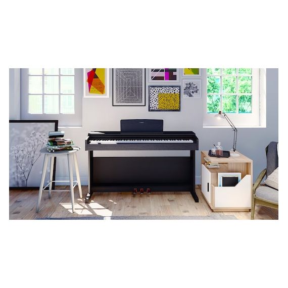 YAMAHA YDP-144B цифровое фортепиано, цвет Black. Клавиатура GHS, Процессор CFX, Полифония 192, Усилитель 8Вт х 2, Динамики 12 см х 2, Мобильное приложение Smart Pianist.