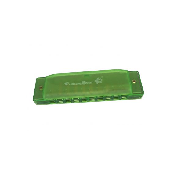 FUTURE STAR SL-1017 GR Губная гармошка цвет - ЗЕЛЁНЫЙ, диатоническая, тональность - До мажор, 10 отверстий, 20 звуков, пластиковый корпус