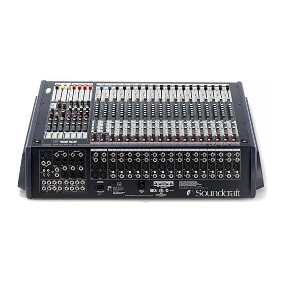 ​SOUNDCRAFT GB4-16  микшер 16 моно, 2 стерео, 8 Aux, 4 подгруппы, матрица 7x4, TRS директ-выходы на каждом моно канале. 12-сегментная LED индикация. БП встроенный
