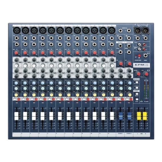 ​SOUNDCRAFT EPM12 микшерный пульт, 12 mono + 2 stereo, 2 aux, 60мм фейдер
