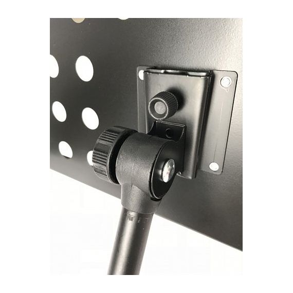 DEKKO JR-205 Пюпитр оркестровый (дирижёрский),усиленный, складной, большой лоток для нот, металлическая стойка с пластиковыми фиксаторами, цвет - чёрный