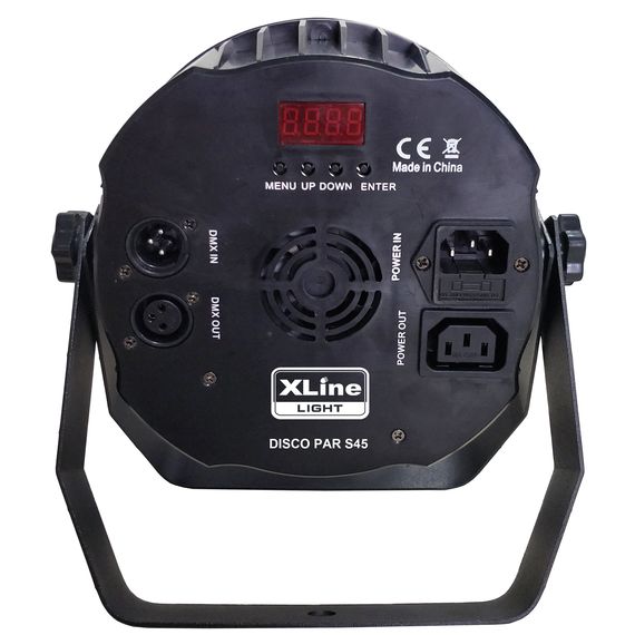 XLINE LIGHT DISCO PAR S45 Светодиодный прибор. Источник света: 3х18 Вт RGBWAV + 45x0.5 Вт светодиод
