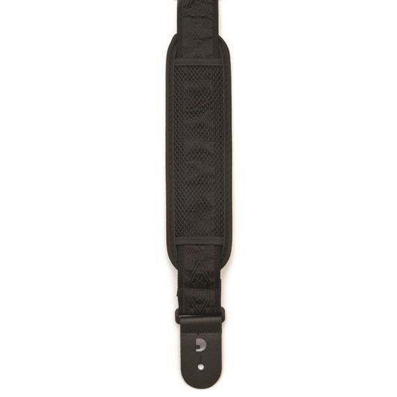 PLANET WAVES 50B01-PD Ремень для гитары текстильный, c наплечником, черный матовый с орнаментом