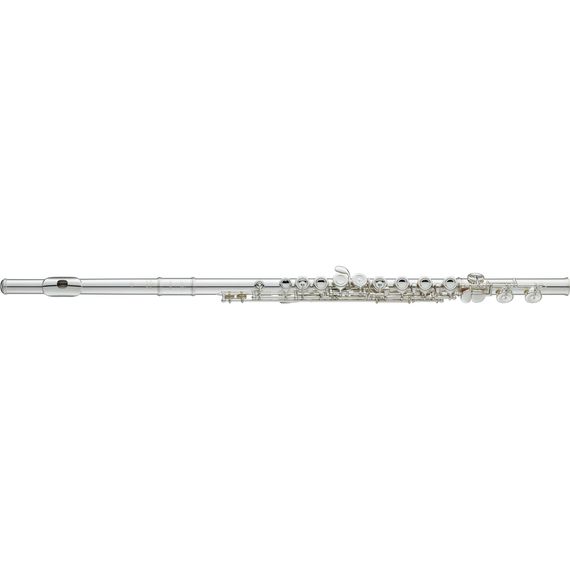 YAMAHA YFL-517H Профессиональная флейта, без резонаторов, колено Си. Головка: чистое серебро. Колено и клапаны: нейзильбер, серебряное покрытие.