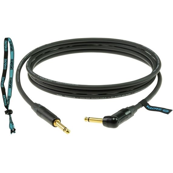 KLOTZ TI-0300PR Titanium Кабель инструментальный, 3м, прямой/угловой