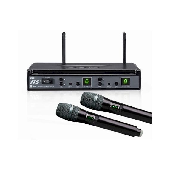 JTS E-7Du/E-7THD (690-726 МГц) Радиосистема двухканальная с двумя ручными радиомикрофонами