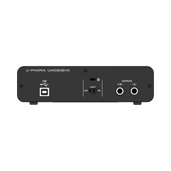 BEHRINGER UMC202HD - аудиоинтерфейс USB, 2входа, 2 выхода, микр. предусилитель MIDAS,24-Bit/192 kHz.