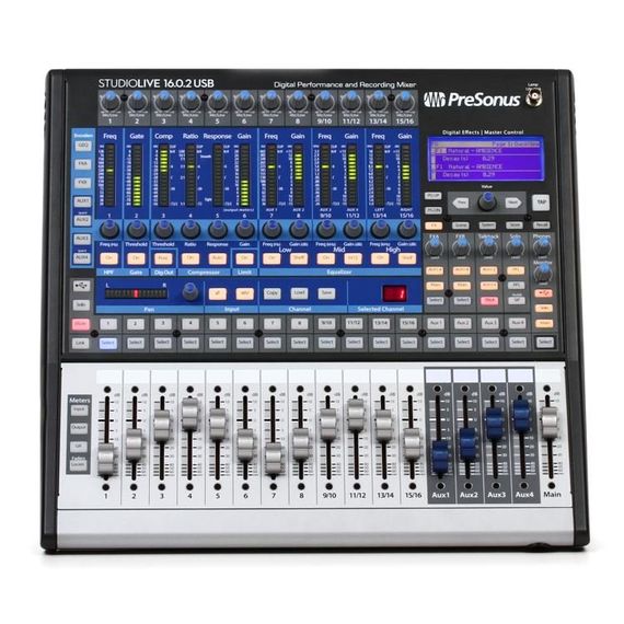 PRESONUS StudioLive 16.0.2 Цифровой микшер 8 моно.мик+4 стерео.лин, 3-полосн.парам.экв., 2 встр.эфф.