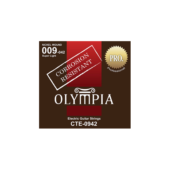 ​OLYMPIA CTE 1152 Струны для электрогитары, Coated Nickel Wound,11-52