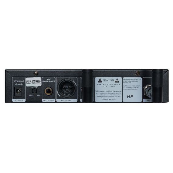 DIRECT POWER 200 VOCAL вокальная радиосистема с ручным металлическим передатчиком и ЖК-дисплеем, переключаемые частоты, использование до 10 систем в одном частотном диапазоне, две внешние антенны на приемнике (диверситивные системы),