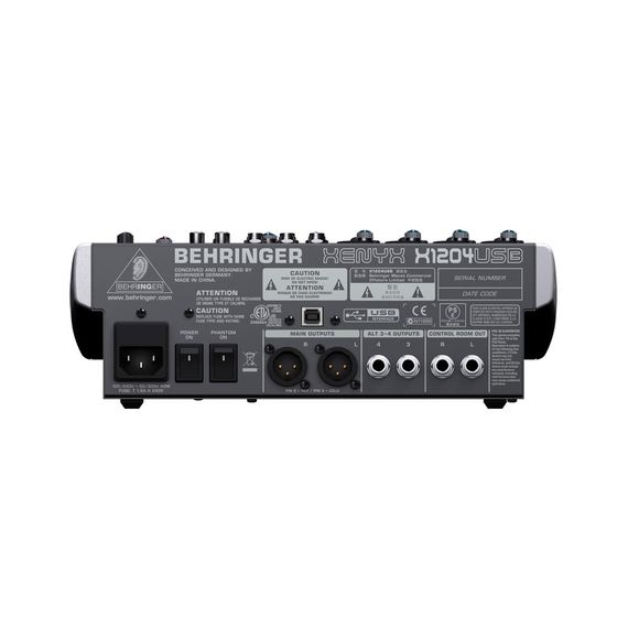 BEHRINGER XENYX X1204USB-EU Микшерный пульт компактный малошумящий,