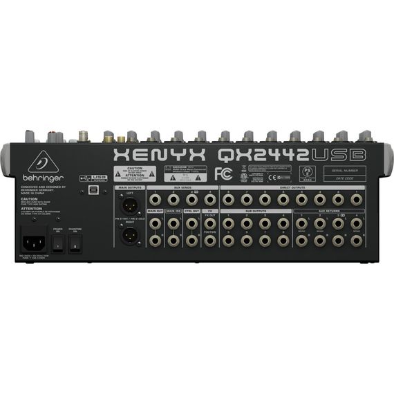 BEHRINGER XENYX QX2442USB-EU Микшерный пульт малошумящий,