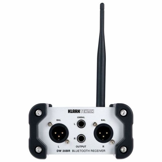 KLARK TEKNIK DW 20R приёмник стерео 2,4 ГГц, регулировка уровня, выходы Jack и XLR, радиус 30 метров, крепление на стену