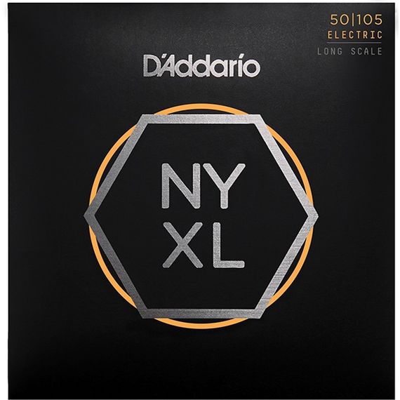 D'ADDARIO NYXL50105 NYXL Комплект струн для бас-гитары, Long Scale, Medium, 50-105
