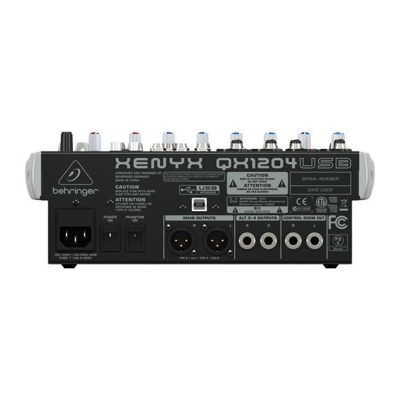 BEHRINGER XENYX QX1204USB-EU Пульт микшерный малошумящий премиум-класса