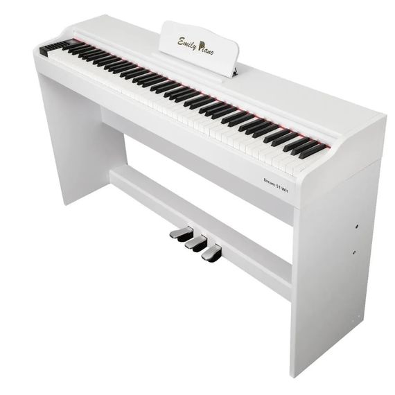 EMILY PIANO D-51 WH Цифровое фортепиано 88кл. со стойкой с тремя педалями в комплекте
