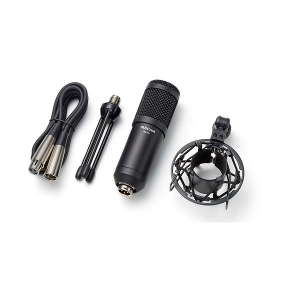 TASCAM TM-70 Динамический микрофон для подкаста супер-кардиоидный, 30Гц-20кГц, балансный выход 250 Ом, чуств. -51dB +/-3dB (0dB=1V/Pa at 1kHz)