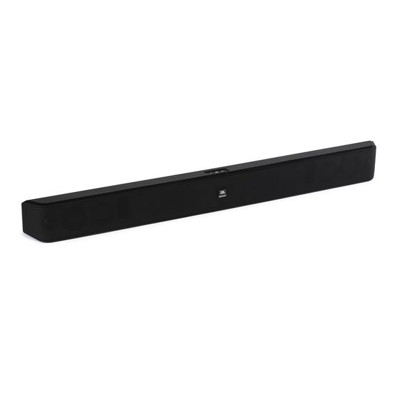 JBL PSB-1 2-канальная звуковая панель. Усилители класса D 2х20Вт, макс SPL 94дБ, входы 2хRCA, кронштейны для настольного и настенного монтажа, 1,8кг