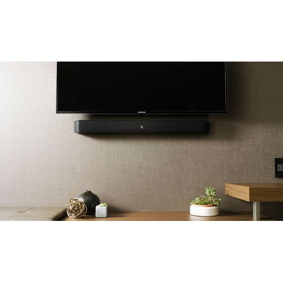 JBL PSB-1 2-канальная звуковая панель. Усилители класса D 2х20Вт, макс SPL 94дБ, входы 2хRCA, кронштейны для настольного и настенного монтажа, 1,8кг