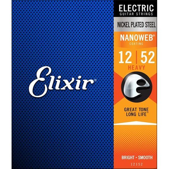 ELIXIR 12152 НАБОР 6 СТРУН для гитары Электро, NanoWeb, Heavy 012-052