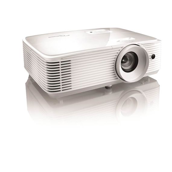 OPTOMA EH412 Проектор  (Full3D),DLP, Full HD(1920*1080),4500 ANSI Lm,22000:1; TR 1.12-1.47:1;HDMI x2; VGA INx1; AudioIN x1 3,5mm; AudioOut; USB-A  1,5 A; RS232;10W x1; 26dB; 2,91 кг; белый (E1P1A39WE1Z1)