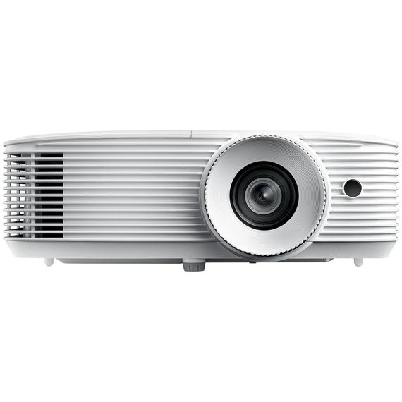 OPTOMA EH412 Проектор  (Full3D),DLP, Full HD(1920*1080),4500 ANSI Lm,22000:1; TR 1.12-1.47:1;HDMI x2; VGA INx1; AudioIN x1 3,5mm; AudioOut; USB-A  1,5 A; RS232;10W x1; 26dB; 2,91 кг; белый (E1P1A39WE1Z1)