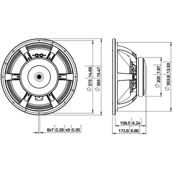 LAVOCE WAF154.02 Динамик 15", 1600Вт, 8 Ом