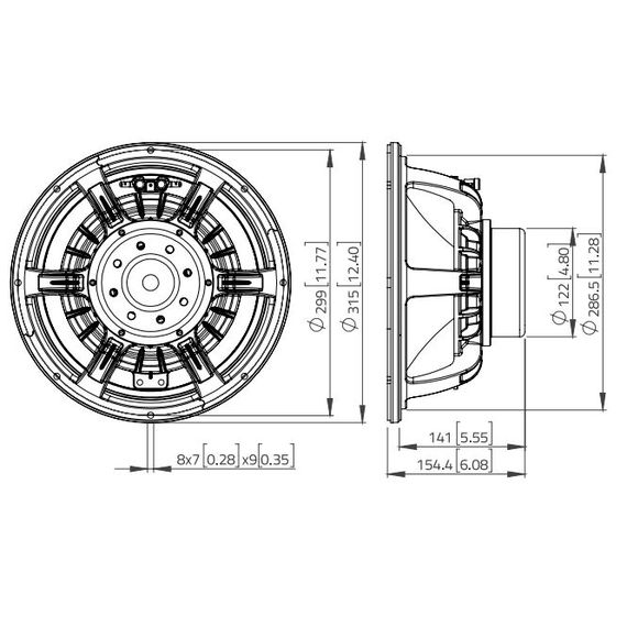 LAVOCE WAN123.00-16 Динамик 12", 1000Вт, 16 Ом