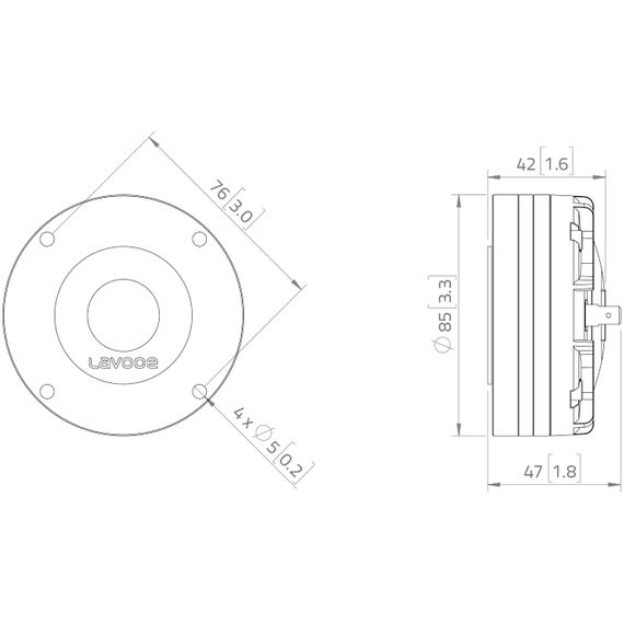 LAVOCE DN10.17 Драйвер ВЧ компрессионный, 110Вт, 8 Ом
