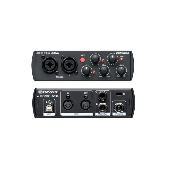PRESONUS AudioBox USB 96 25TH аудио/MIDI интерфейс 2х2 для РС или МАС 24бит/96кГц, ПО Studio One Art
