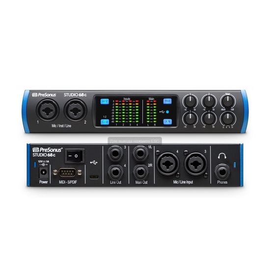 PRESONUS Studio 68C аудио/MIDI интерфейс,USB-C 2.0, 6вх/6 вых каналов, предусилители XMAX, до 24 бит