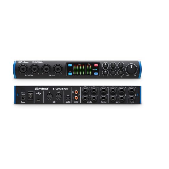 PRESONUS Studio 1810C аудио/MIDI интерфейс, USB-C 2.0, 18вх/8 вых каналов, предусилители XMAX, до 24