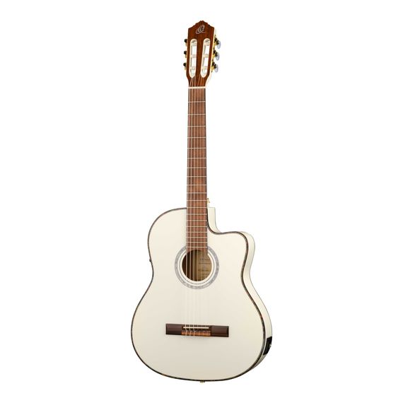 ORTEGA RCE145WH Family Series Pro Классическая гитара со звукоснимателем, размер 4/4, белая
