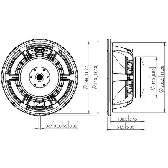 LAVOCE WAF122.50-8 Динамик 12", 700Вт, 8 Ом