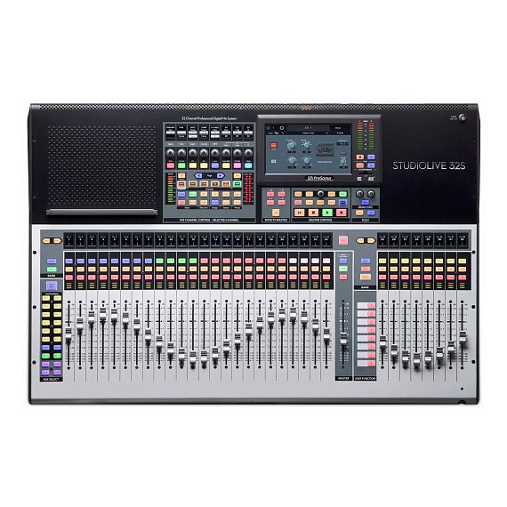 PRESONUS StudioLive 32S цифровой микшер, 38 кан.+8 возвратов, 32+1фейдер, 38аналоговых вх/27вых, 4FX