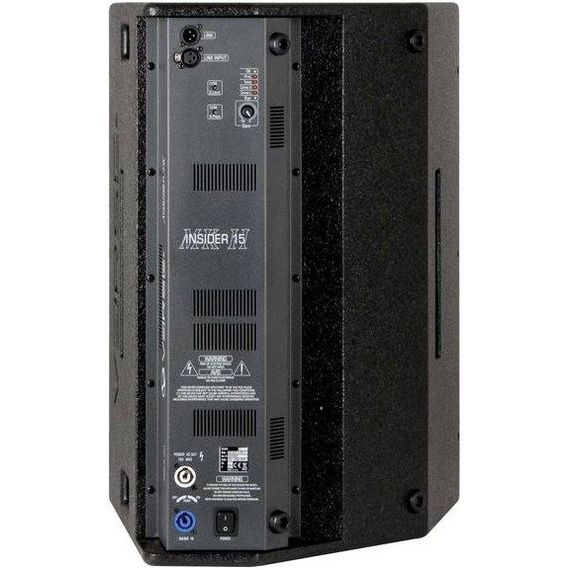 VERSE INSIDER 15 MKII Активная bi-amp акустическая система 1620Вт(1050+570)EIAJ, 15"+1,7, 134дБ, 60Гц-20кГц, поворотный ВЧ-рупор 100° > 50°Hх45°, EQ, индикация защиты, лимитера, температуры, XLR вход и выход, фанерный корпус,