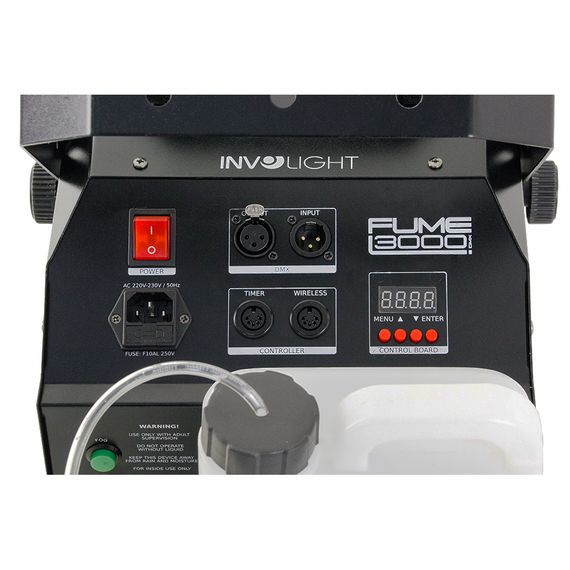 INVOLIGHT FUME3000DMX генератор дыма 1700Вт, беспроводной пульт ДУ, DMX 512-1канал
