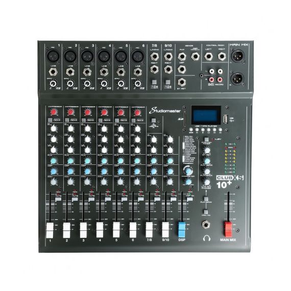 STUDIOMASTER CLUB XS10+ Микшерный пульт, DSP, MP3, Bluetooth